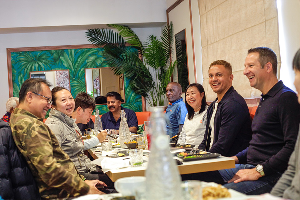 Wes Brown with Asian Tourist